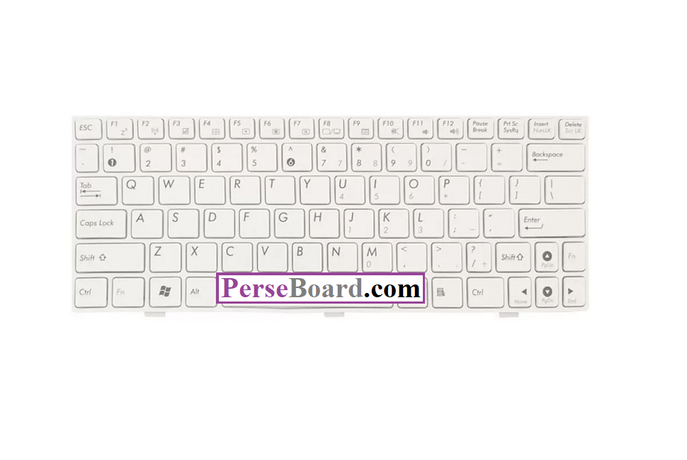 کیبورد لپ تاپ ایسوس Eee PC 1004-1005 سفید-با فریم فلت پهن